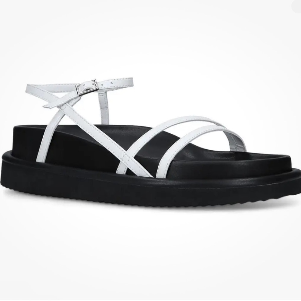 Kurt Geiger London Womens Orson Knitted Strappy Wedge Sandals Shoes NIB - Picture 3 of 3
